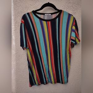 Fashion Nova Men Rainbow Stripes Casual Summer Fashion Streetwear Everyday